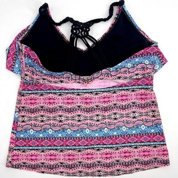Arizona Flounce Multi Color Swim Top - Picture 3 of 5